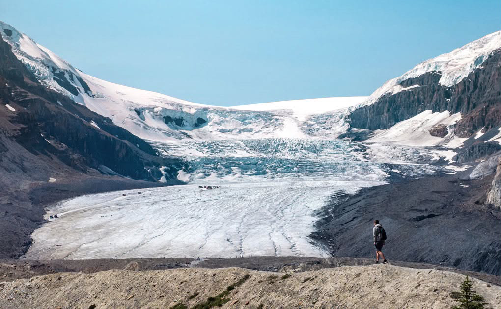 Athabasca Glacier in summer